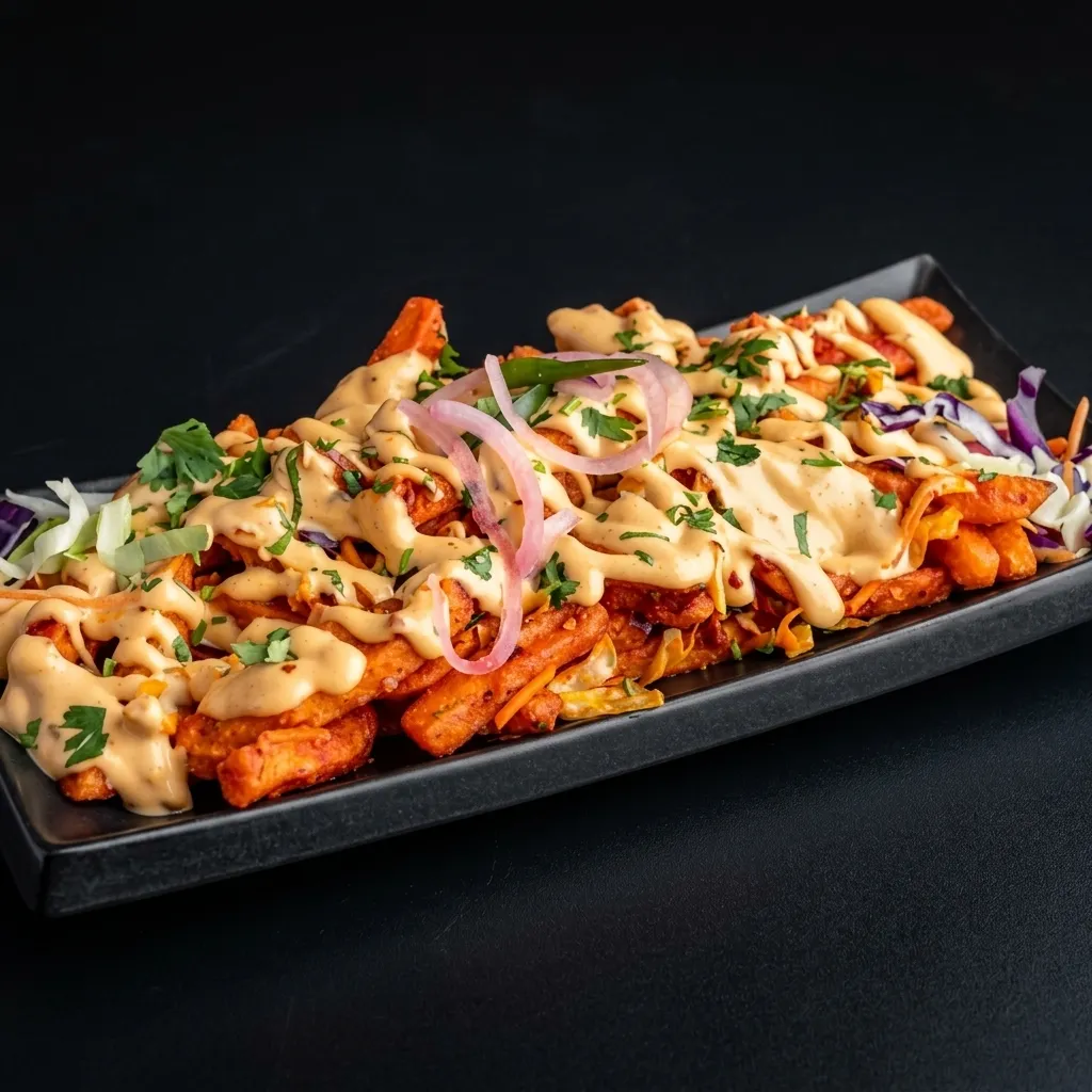Vegetable Masala Fries – Indian street food at Sector 17 Westwinds, NE Calgary